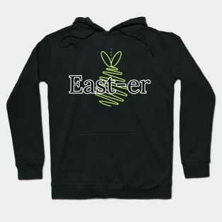 Easter text and bunny egg Hoodie